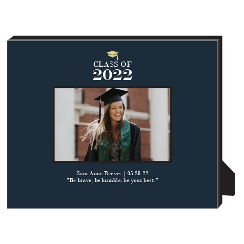 Classic Hat Graduate Personalized Frame, - No photo insert, 8x10, Black
