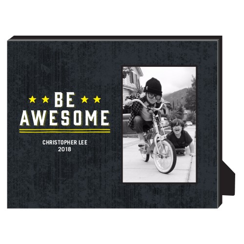 Active Awesome Personalized Frame, - No photo insert, 8x10, Yellow