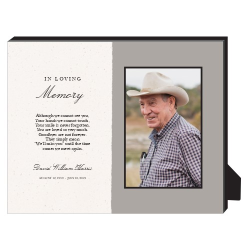 Classic Loving Memory Personalized Frame, - No photo insert, 8x10, Gray