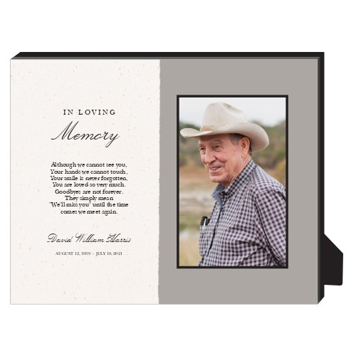 Personalized Memorial Picture Frames - Never Forgotten - 4x6