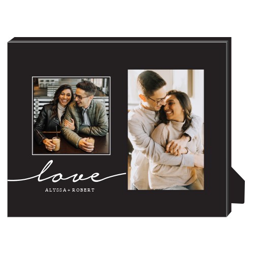Modern Scripted Love Personalized Frame, - Photo insert, 8x10, Gray