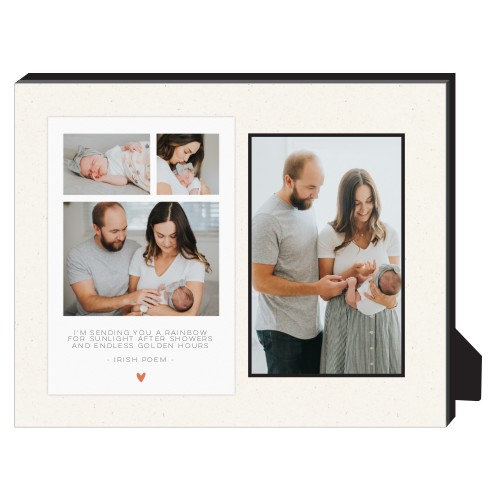 Printed Photo Collage Personalized Family 4x6 Tabletop Frame - Horizontal