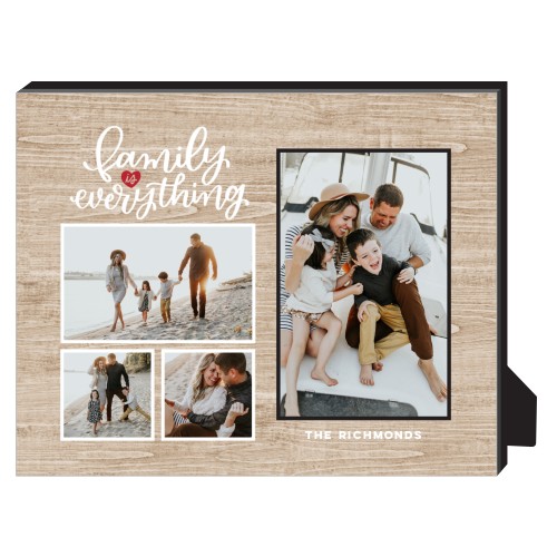 Rustic Family Heart Personalized Frame, - Photo insert, 8x10, Brown
