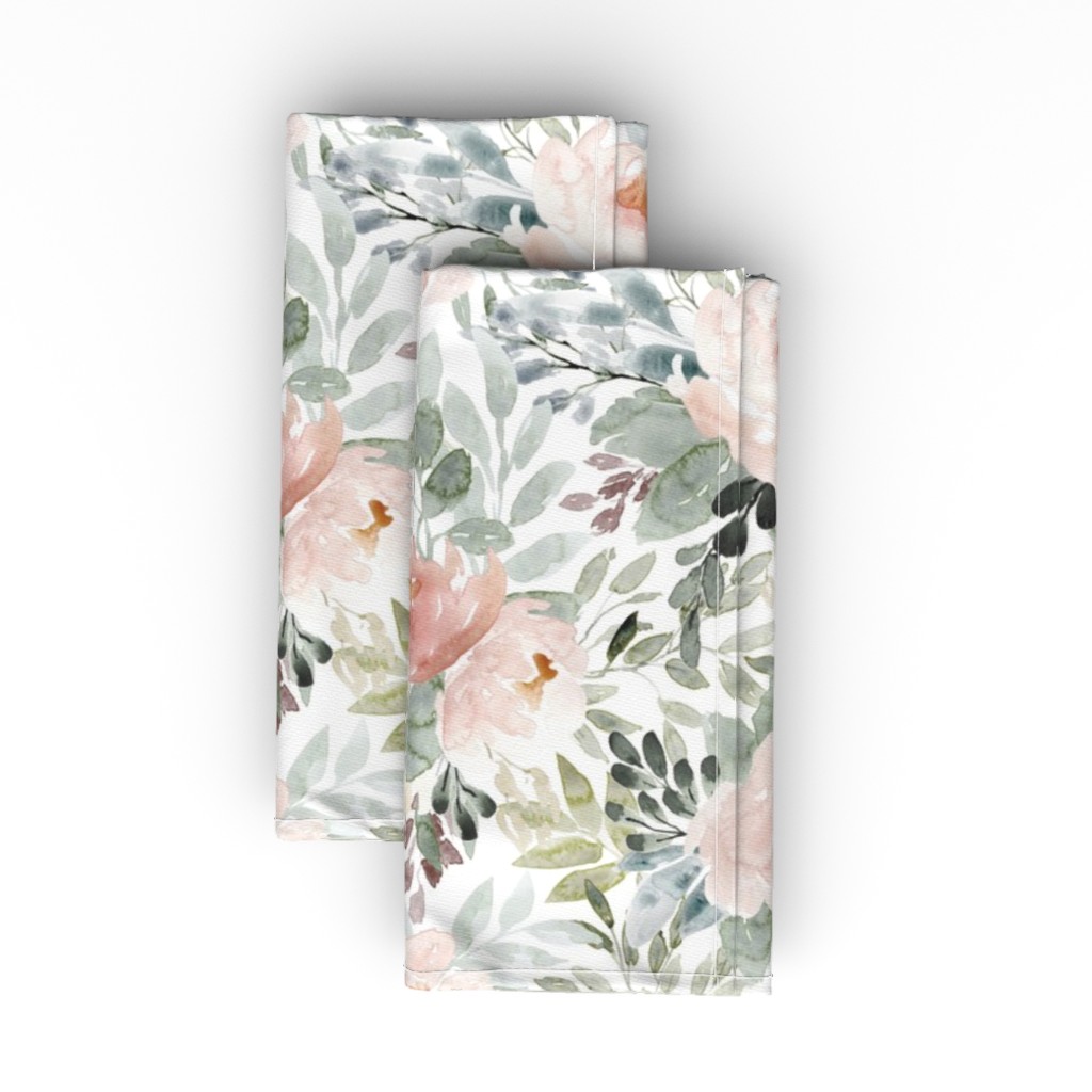 Spring Dream - Multi Cloth Napkin, Longleaf Sateen Grand, Multicolor