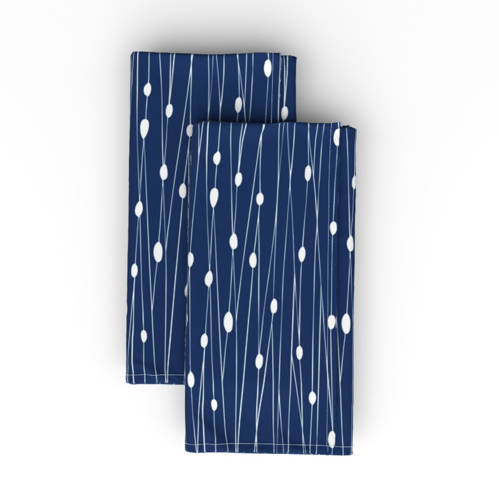 Entangled Geometric Lines Cloth Napkin, Longleaf Sateen Grand, Blue