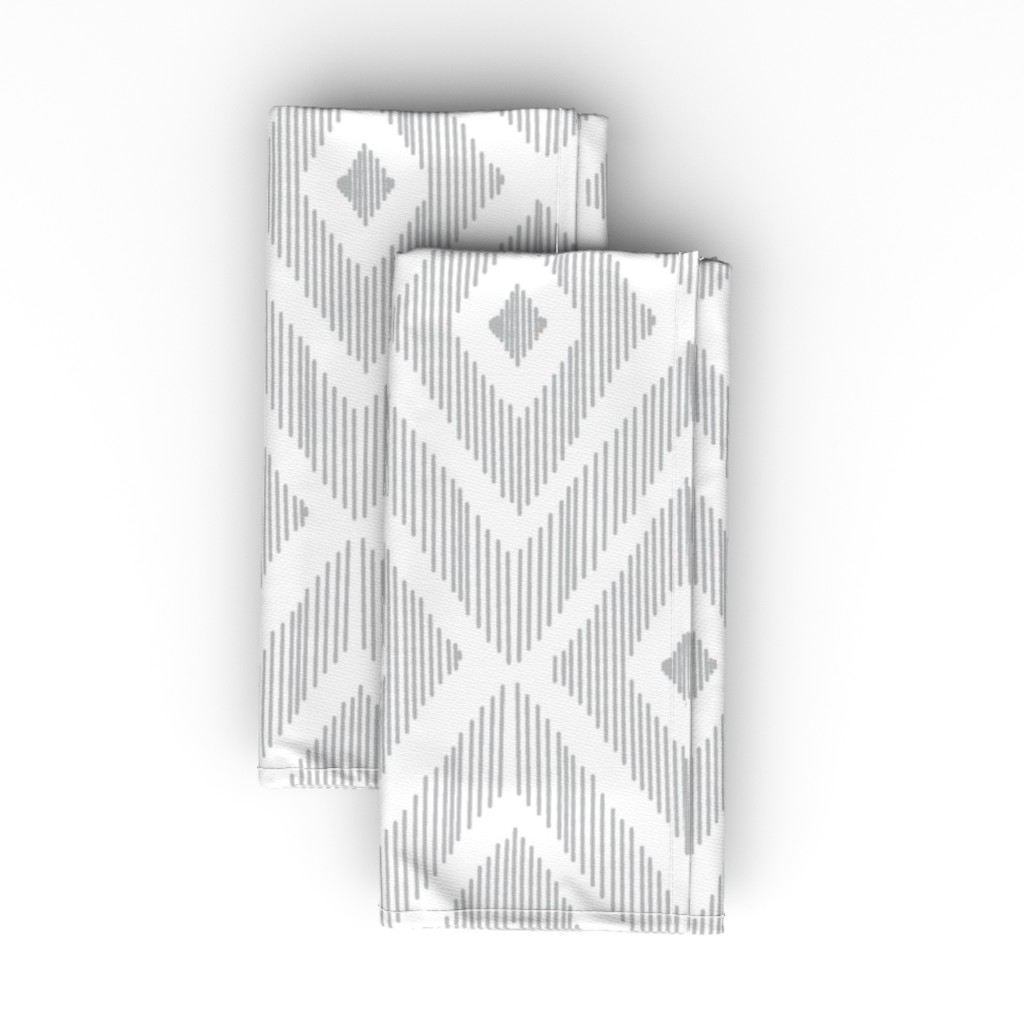 Ikat - Gray and White Cloth Napkin | Shutterfly