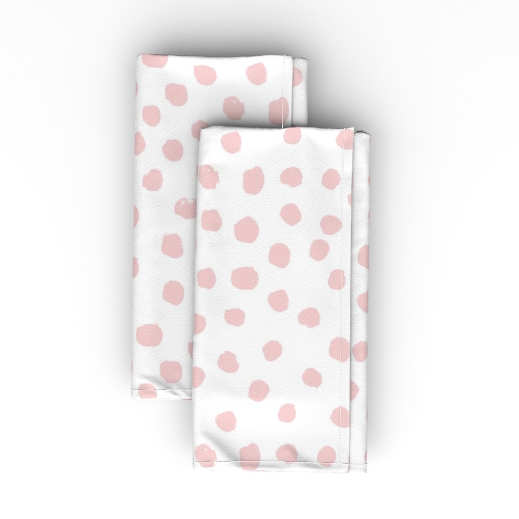 Soft Painted Dots Cloth Napkin, Longleaf Sateen Grand, Pink
