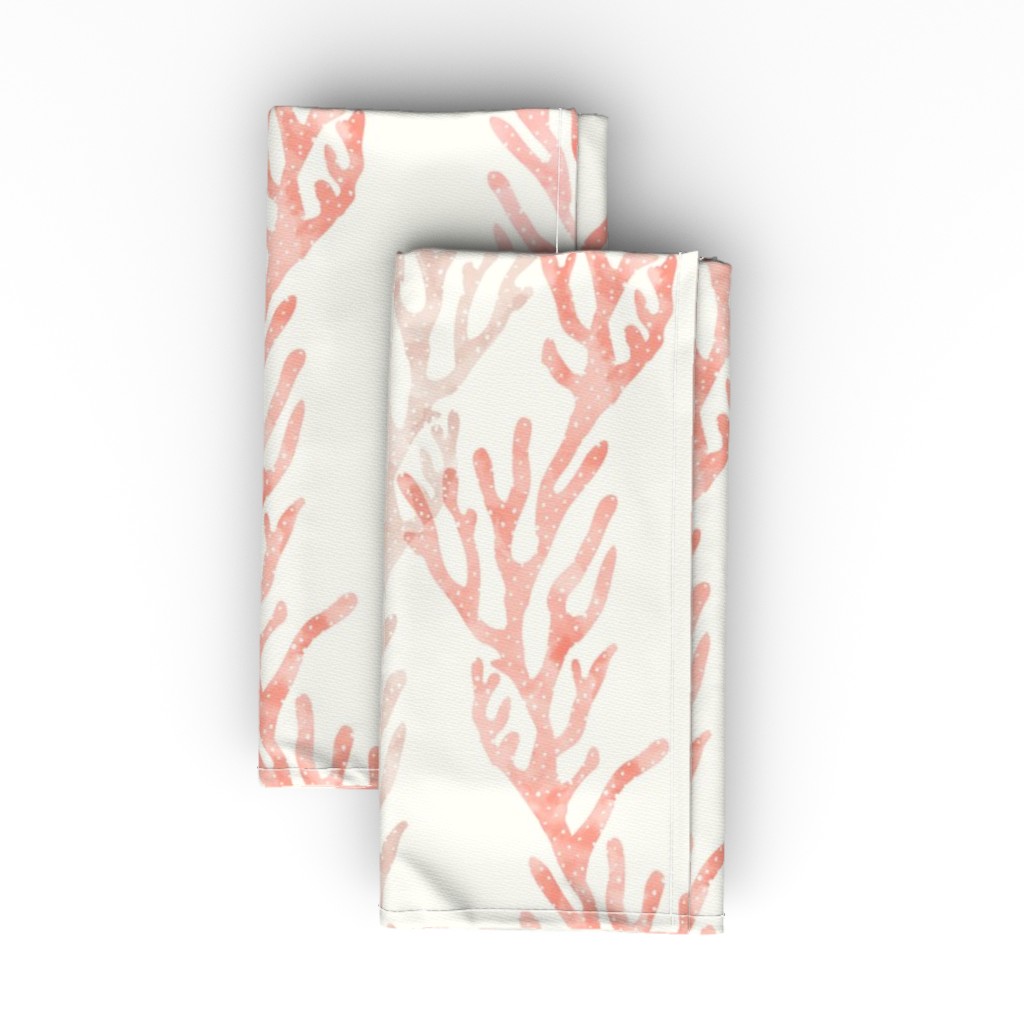 Coral Mermaid Cloth Napkin, Longleaf Sateen Grand, Pink