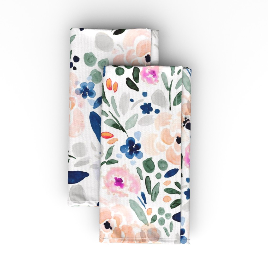 Sierra Floral - Multi Cloth Napkin, Longleaf Sateen Grand, Multicolor