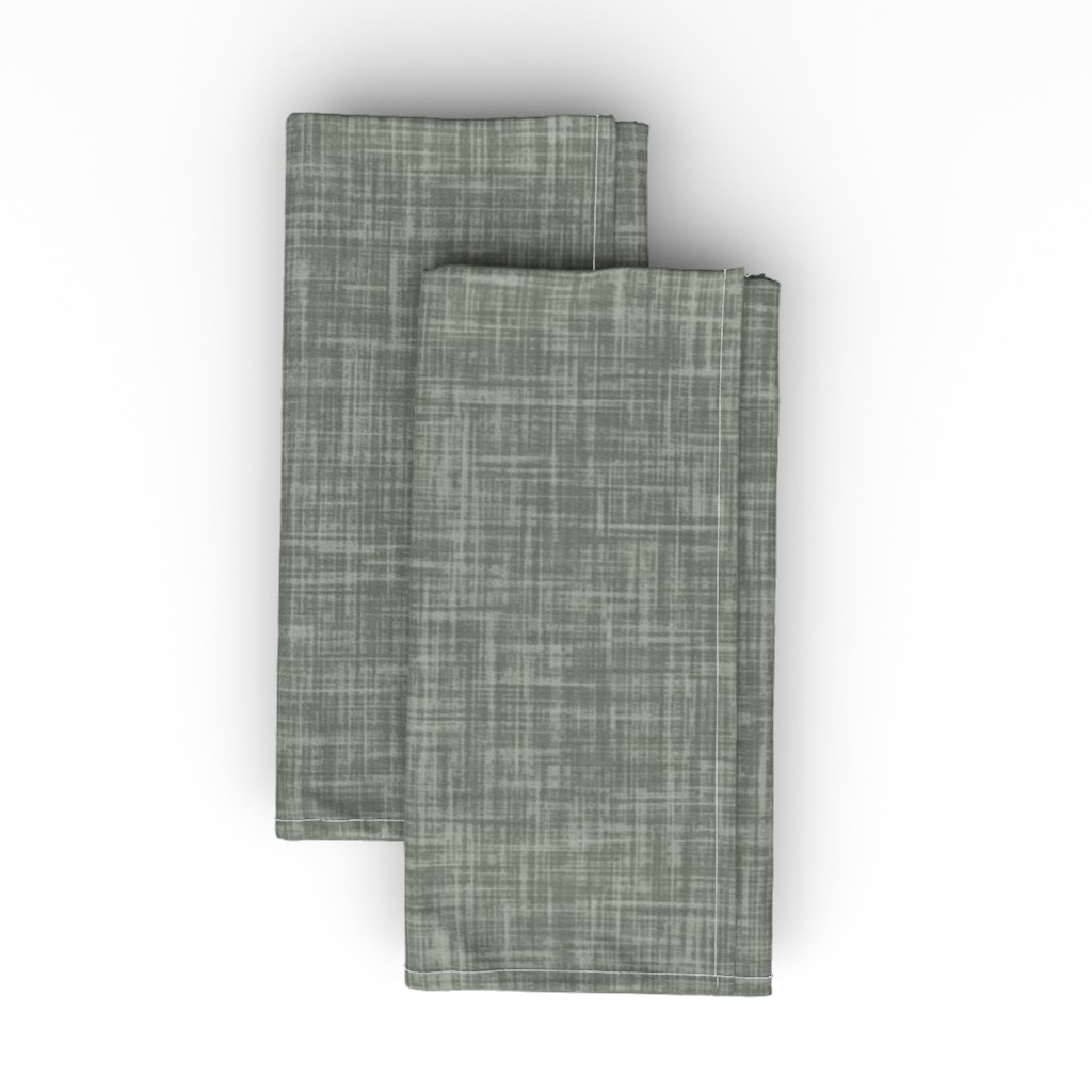 Vintage Linen Cloth Napkin, Longleaf Sateen Grand, Green