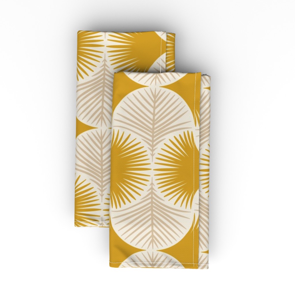 Tropical Geometry Cloth Napkin, Longleaf Sateen Grand, Yellow
