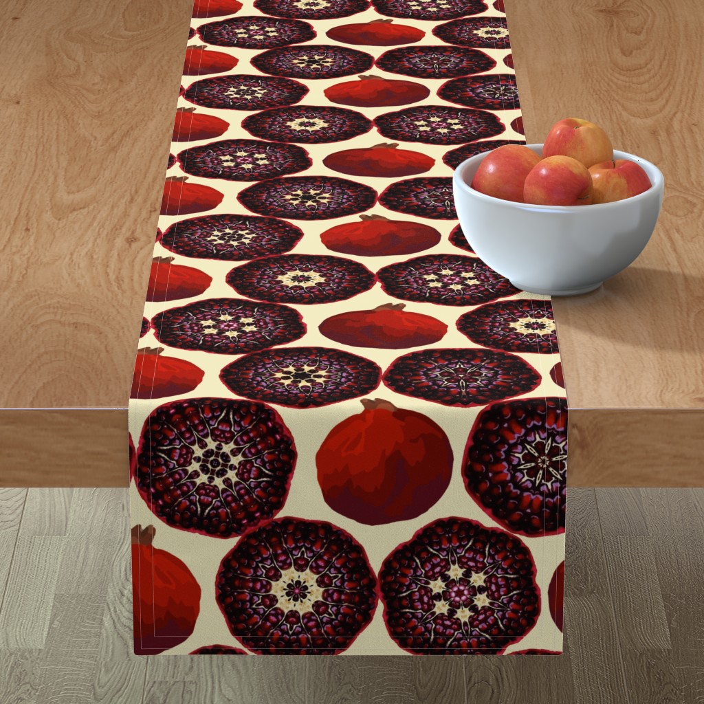 Pomegranate - Red Table Runner, 108x16, Red