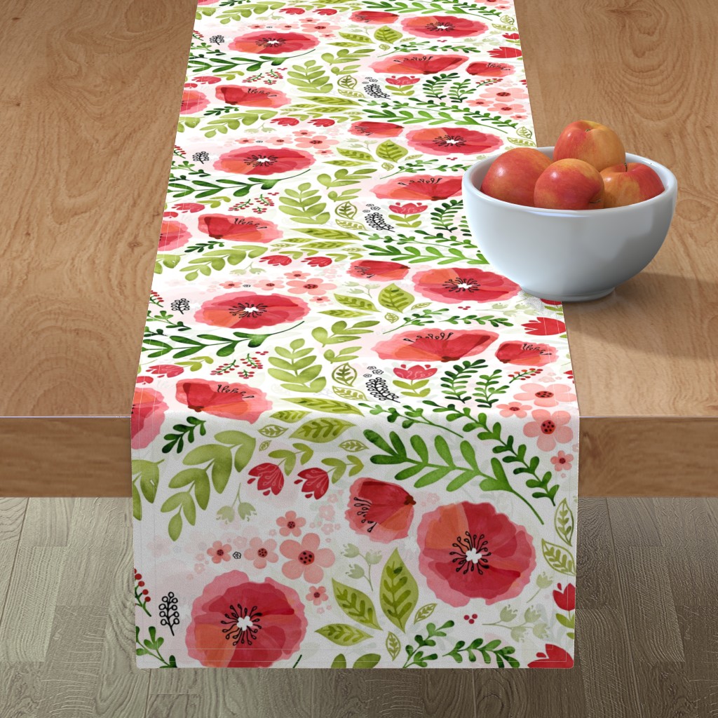 Pink Floral Table Runner Shutterfly