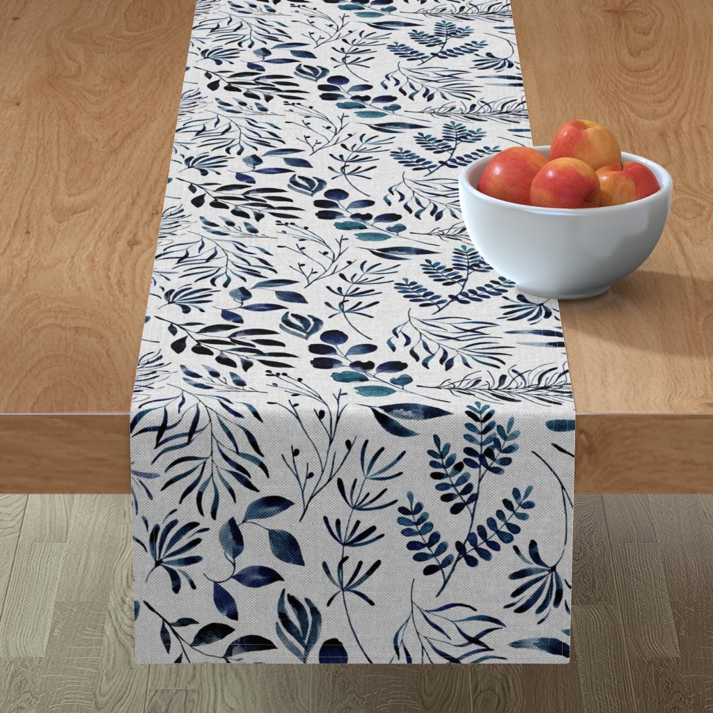 Leaves Nature Botanical Prints Table Runner | Shutterfly