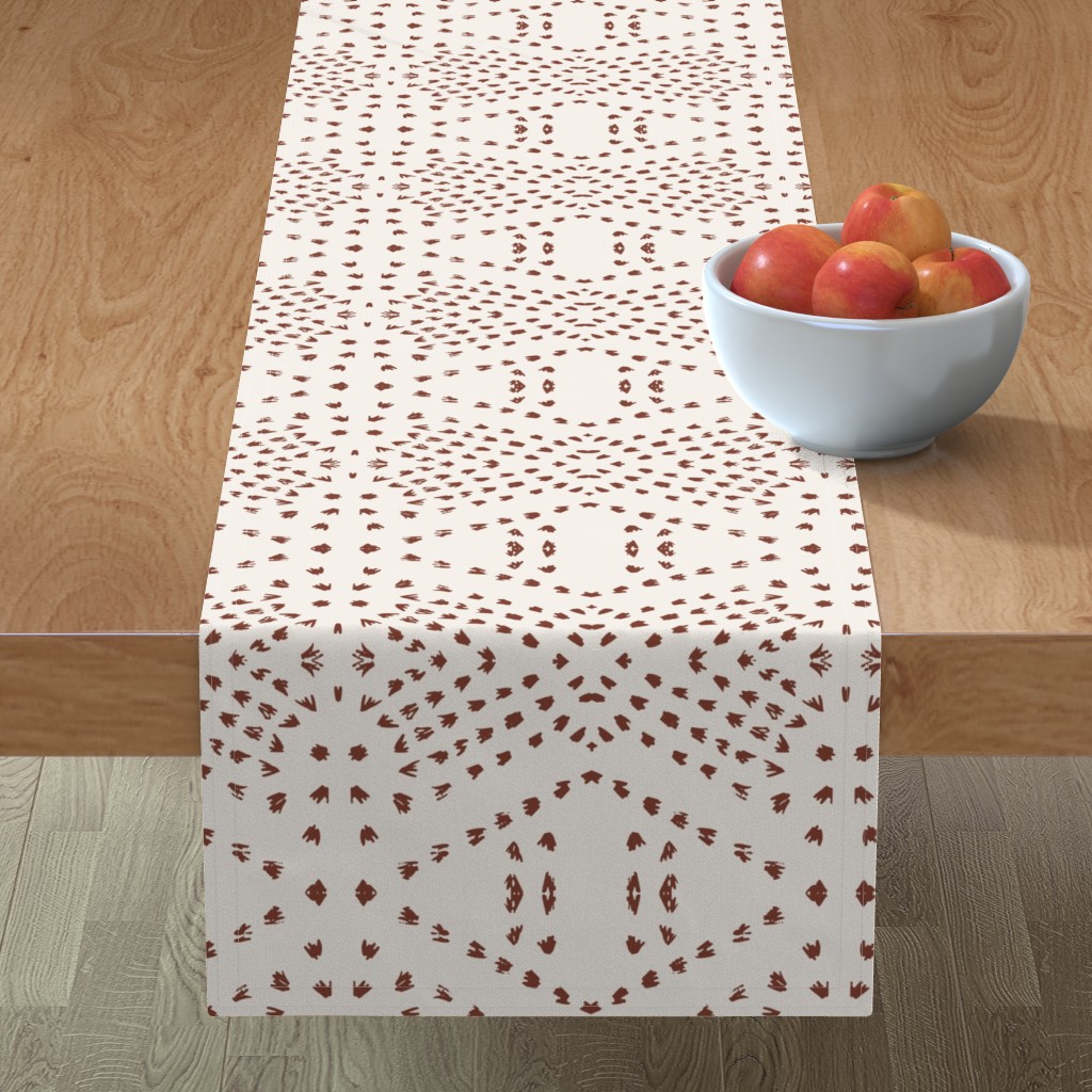 Boho Tile Table Runner, 72x16, Beige