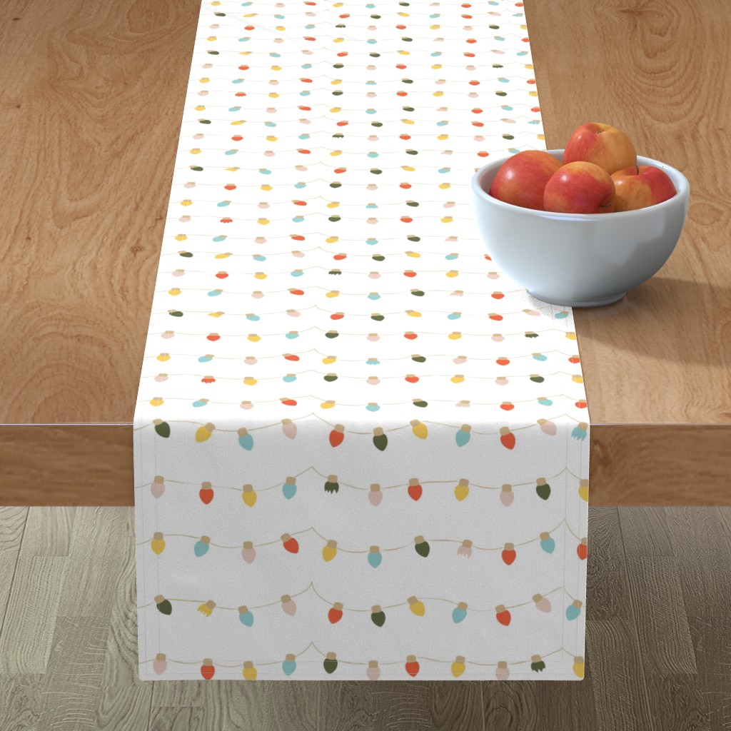 Retro Twinkle Lights Table Runner, 90x16, Multicolor