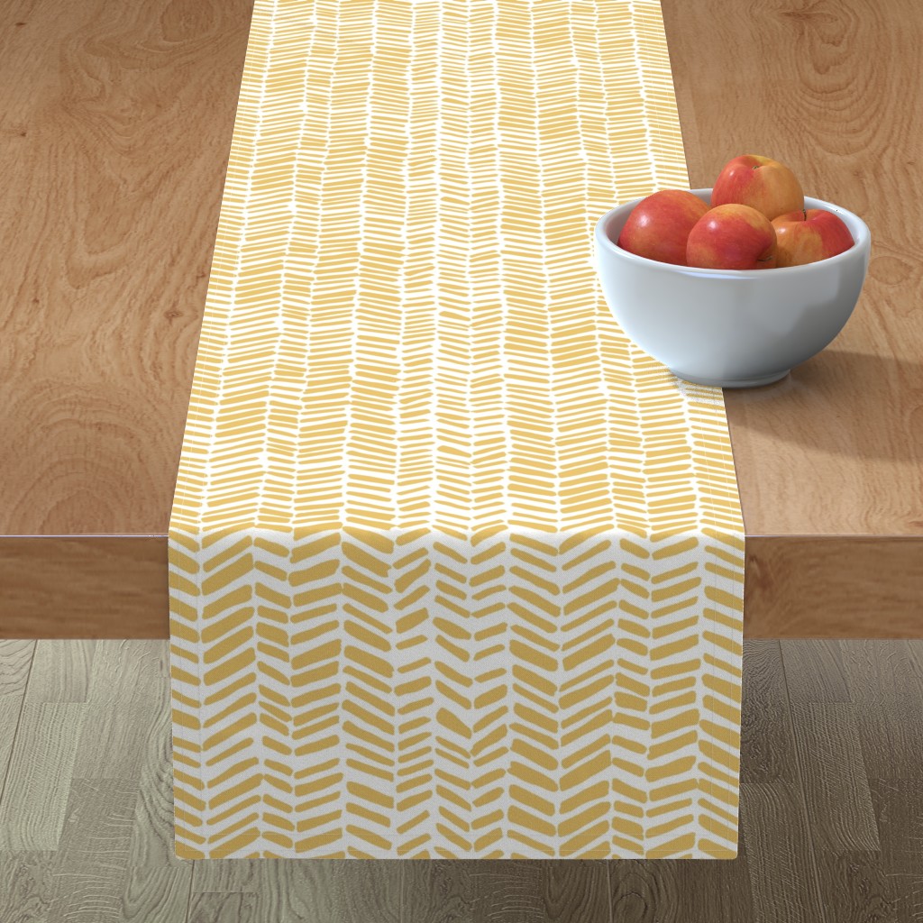 Impression Table Runner, 90x16, Yellow