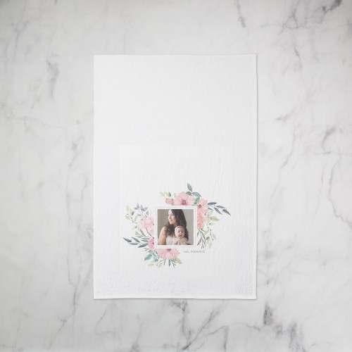 Spring Floral Set Tea Towel, Set of 1, Beige, pearl