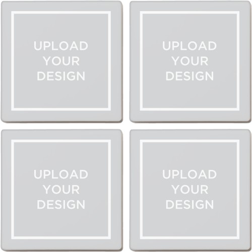 Upload Your Own Design Ceramic Coasters, Set of 4, Multicolor