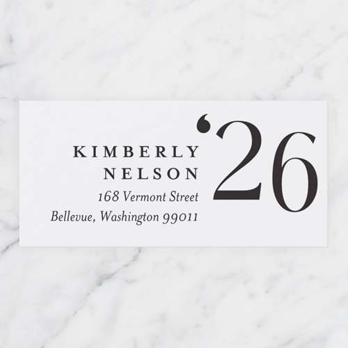 Unsinkable Year Address Label, White, Address Label, Matte, White