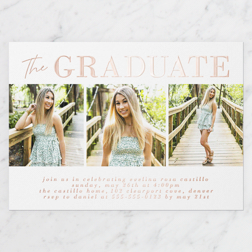 Green Graduation Invitation