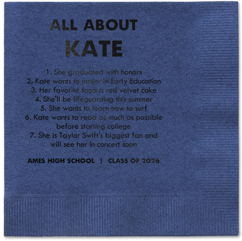 All About Napkin, Black, Navy, black