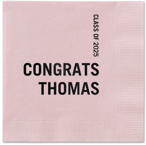 Bold Acclaim Napkin, Black, Blush