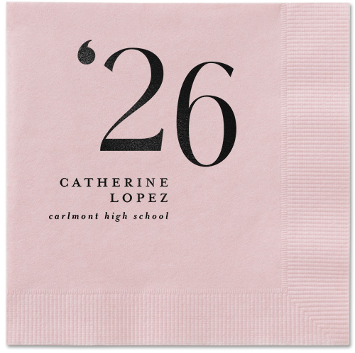 Slanted Style Napkin, Black, Blush, black