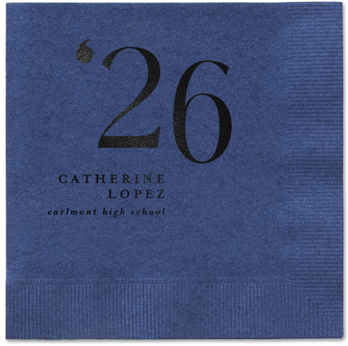 Slanted Style Napkin, Black, Navy, black