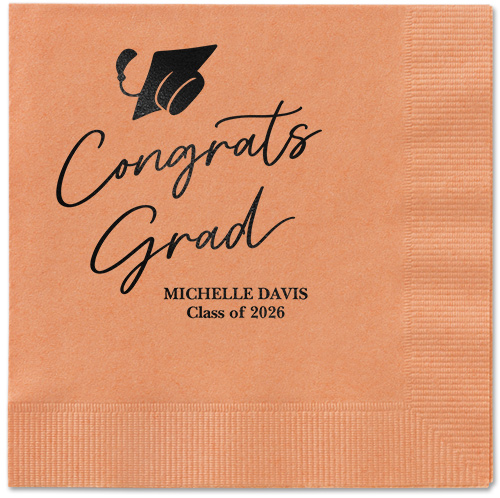 Party Cap Napkin, Black, Coral, black