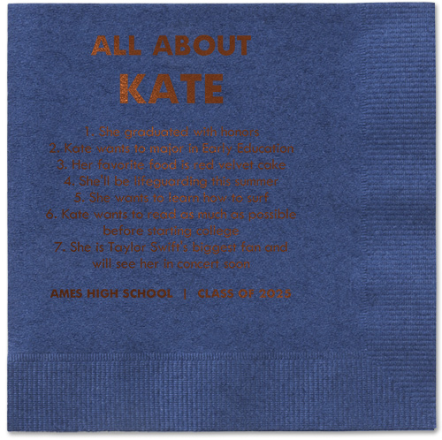 All About Napkin, Brown, Navy