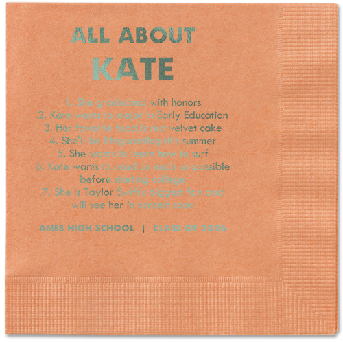 All About Napkin, Green, Coral, sage