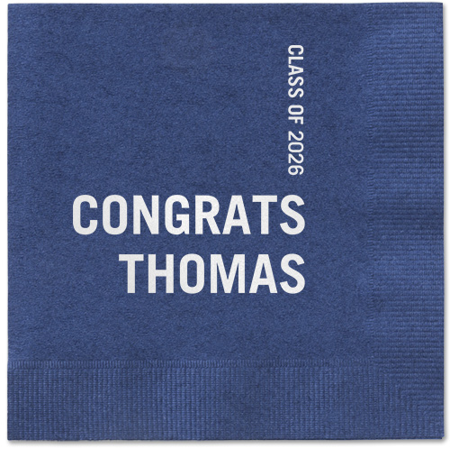 Bold Acclaim Napkin, White, Navy, white