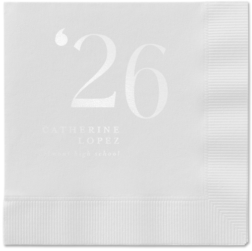 Slanted Style Napkin, White, White, white
