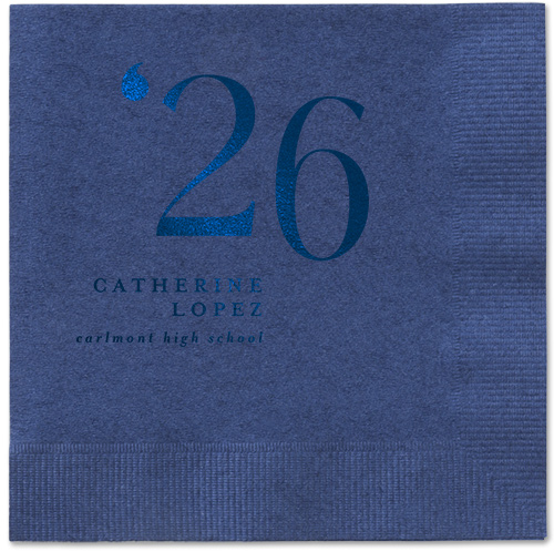 Slanted Style Napkin, Blue, Navy, midnight