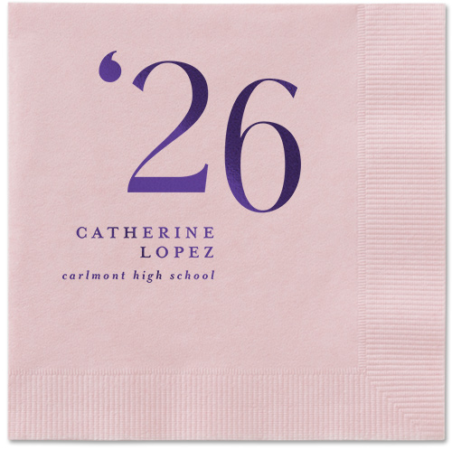 Slanted Style Napkin, Purple, Blush, purple