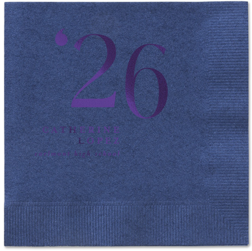 Slanted Style Napkin, Purple, Navy, purple