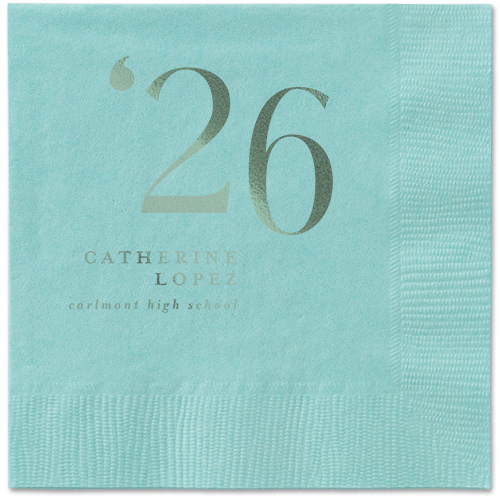 Slanted Style Napkin, Green, Aqua, sage