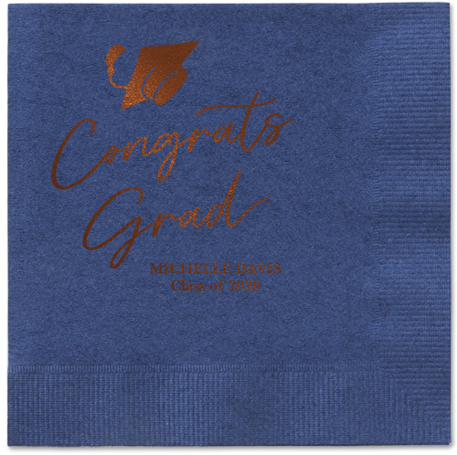 Party Cap Napkin, Brown, Navy, mocha