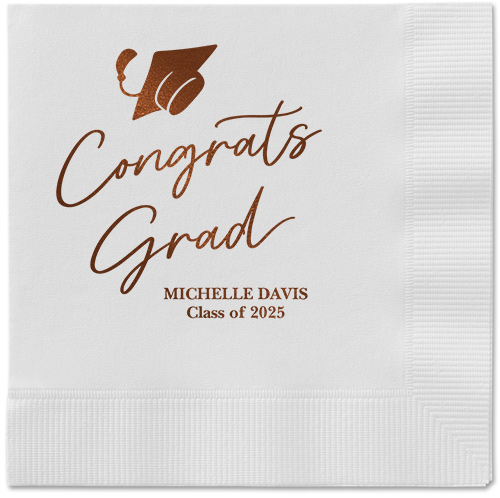 Party Cap Napkin, Brown, White