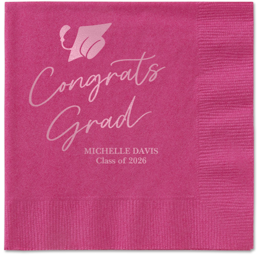 Party Cap Napkin, Pink, Magenta, blush