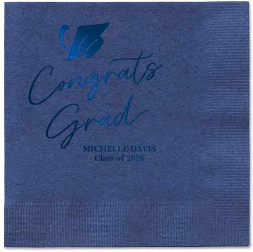 Party Cap Napkin, Blue, Navy, midnight