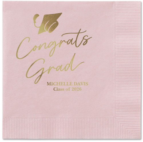 Party Cap Napkin, Yellow, Blush, gold