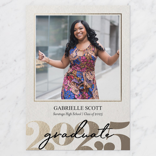 Beige Graduation Announcement