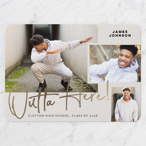 Grey Graduation Announcement