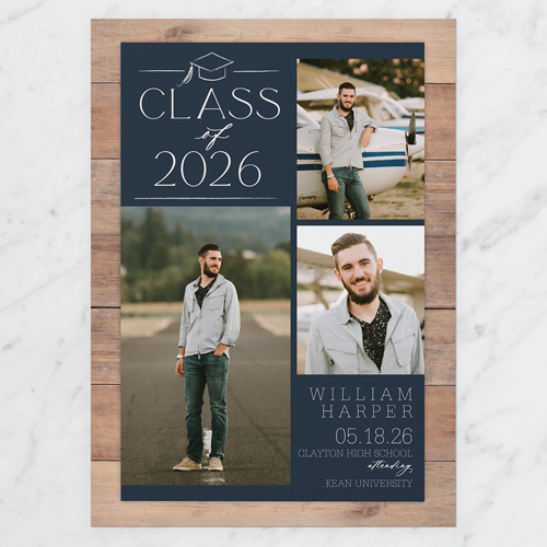 Blue Graduation Announcement For Associate Grads