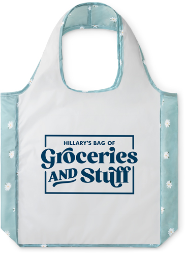 Groceries N Stuff Reusable Shopping Bag, Floral, Blue