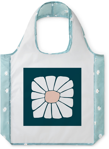 Graphic Floral Reusable Shopping Bag, Floral, Multicolor