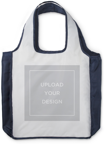 Upload Your Own Design Reusable Shopping Bag, True Blue, Multicolor