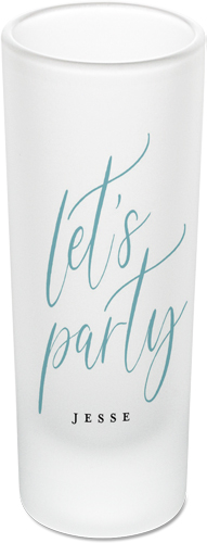 Oh Let's Party Shot Glass, Blue